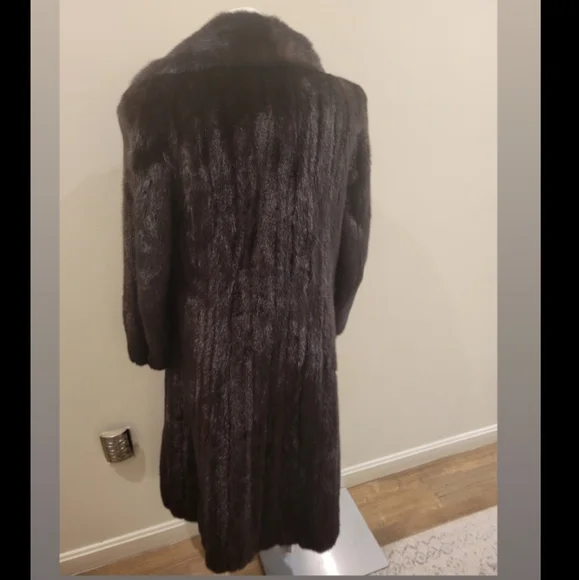 NATURAL Female Mahogany Full Length Mink Coat - Picture 6 of 14